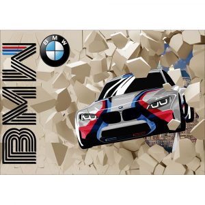 Fototapet-Copii-55-3D-Masina-BMW