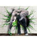 Fototapet Copii cu Elefant 3D