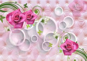 Fototapet-3D-Trandafiri-Roz