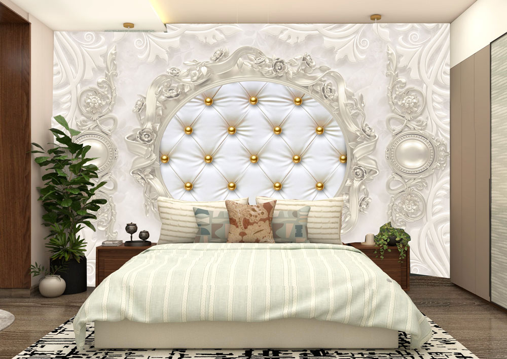 Fototapet-3D-Dormitor-Elegant-Alb